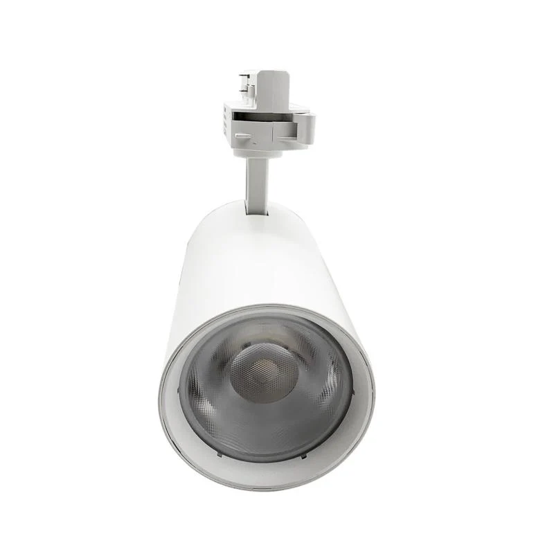 Spot LED sur Rail 30W 45° Monophasé BLANC Silamp