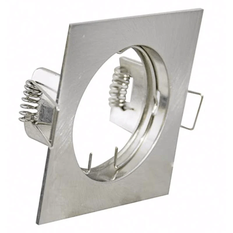 Support Spot LED GU10 Orientable Carré INOX (Pack de 10) Silamp