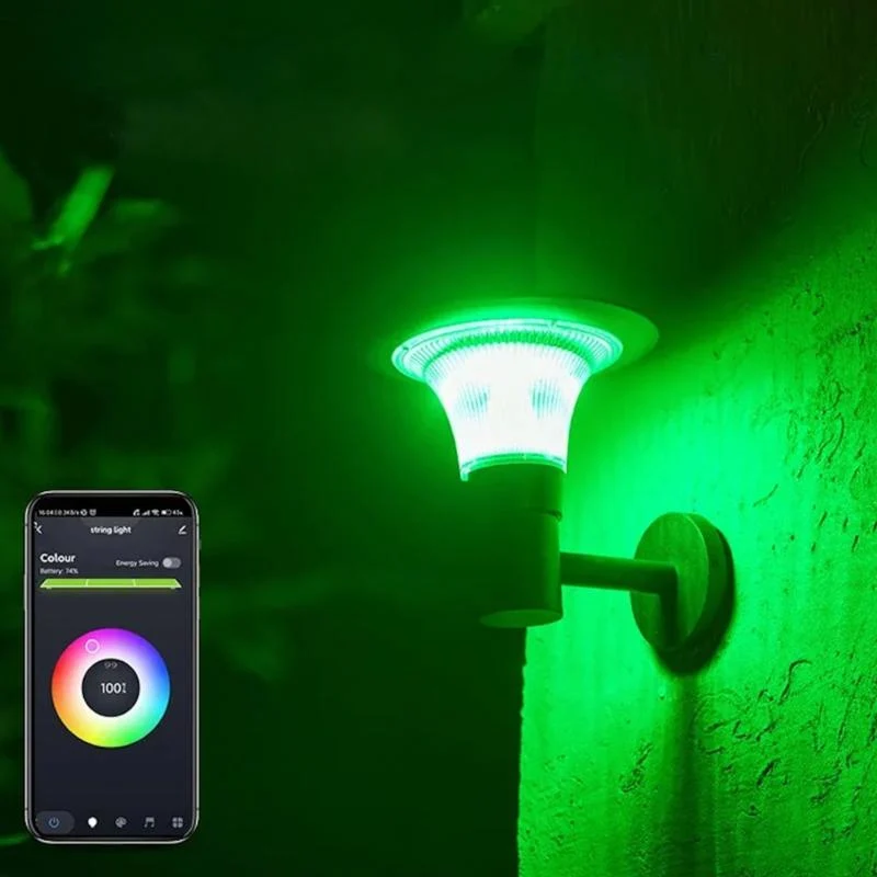 Lanterne Solaire Connectée Murale UFO RGBW IP65 (Lot de 4) Silumen