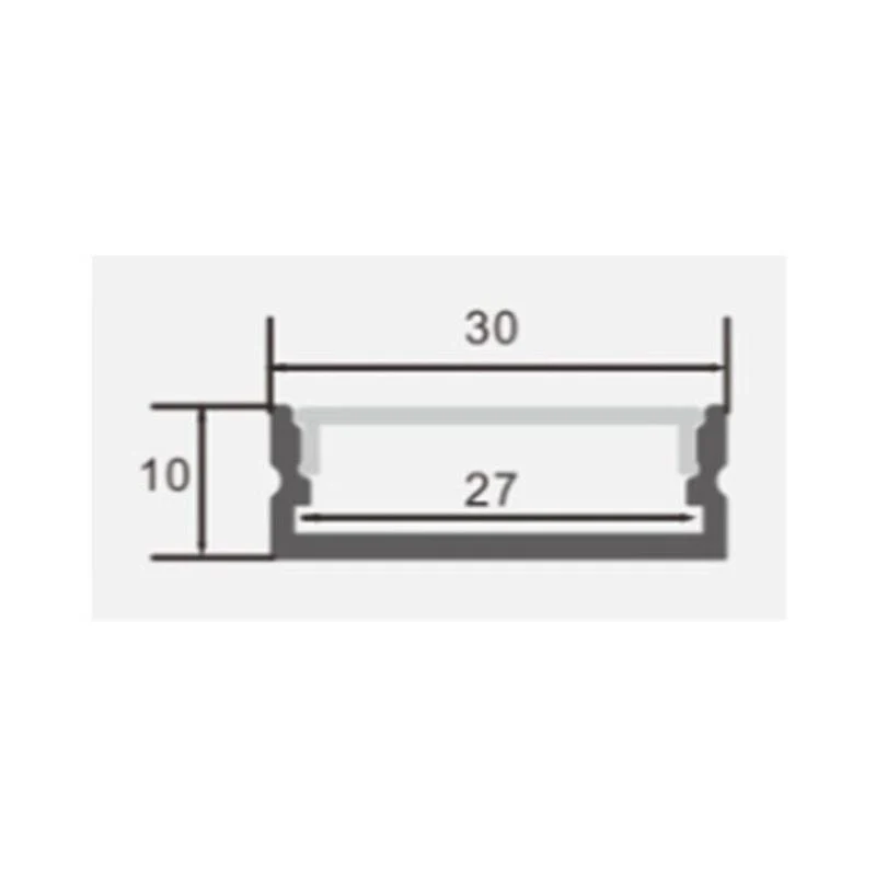 Profilé Aluminium Large 2m avec Cache Opaque Blanc Silumen