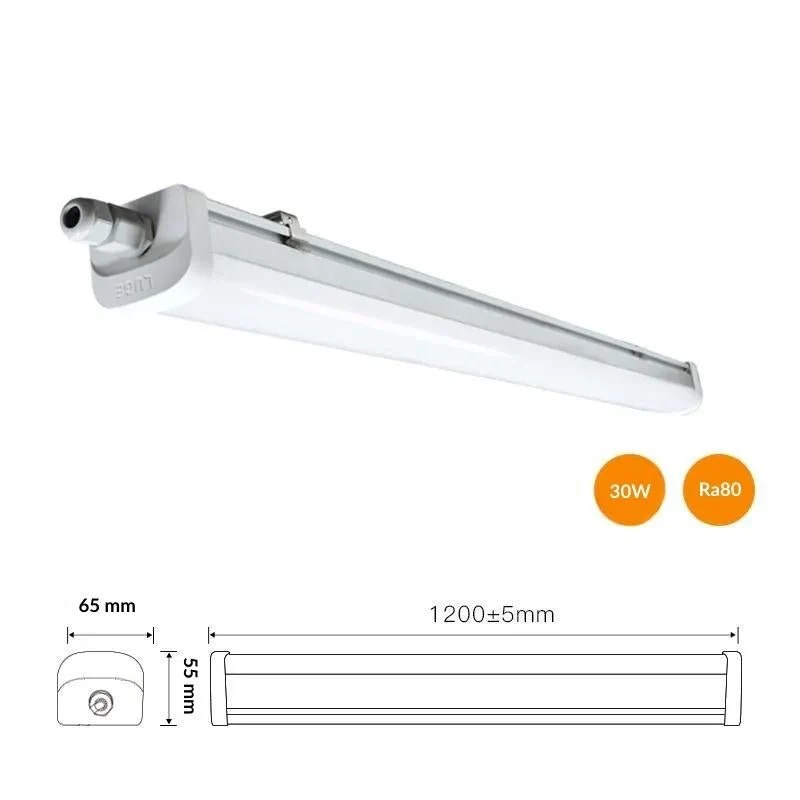 Réglette LED étanche 120cm 30W 120lm/W (Pack de 10) Silumen