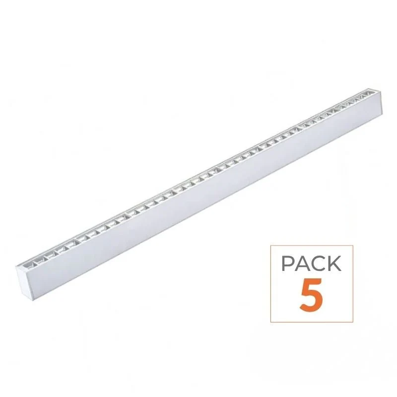 Réglette Suspendue LED 120cm 35W Blanc (Lot de 5) Silumen