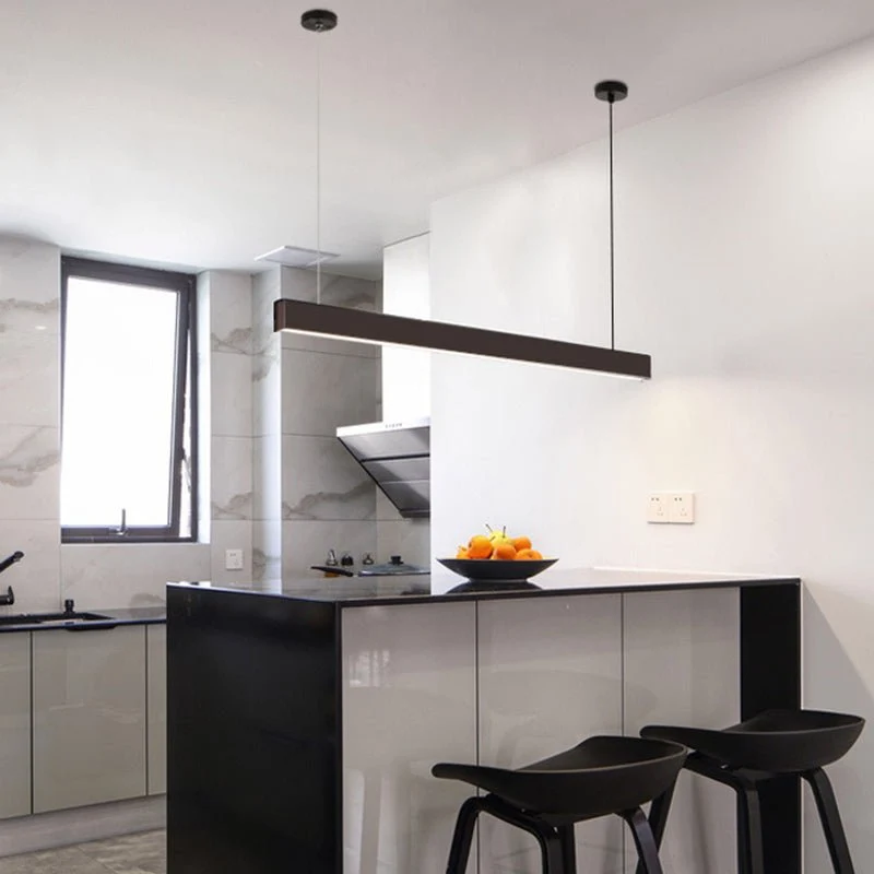 Réglette Suspendue LED Large 120cm 35W Noir Silumen