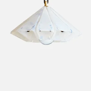 Sirius Opal Glass Trapezoid Shaped Blown Glass Pendant Light