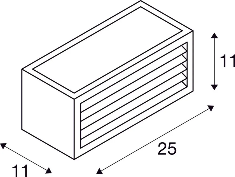 SLV Lampe d'extérieur BOX-L IP54 Rouille