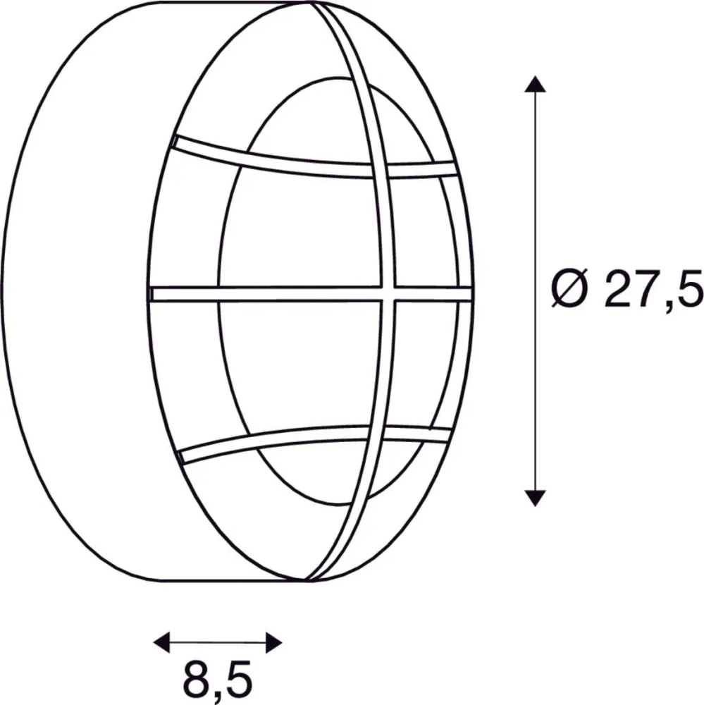 SLV Lampe d'extérieur BULAN GRID IP55 Blanc