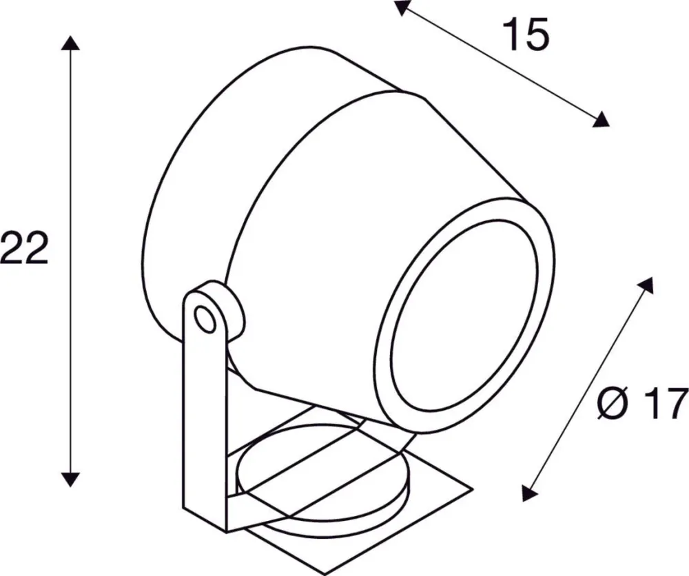 SLV Lampe d'extérieur FLAC BEAM® IP65 Gris