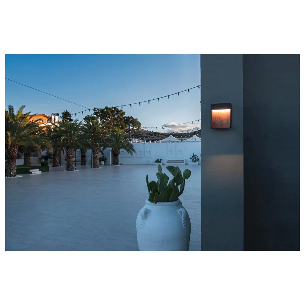 SLV Lampe d'extérieur FLATT IP65 Marron