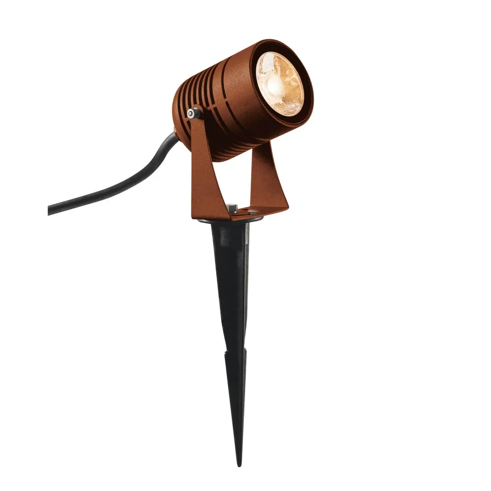 SLV Lampe d'extérieur LED SPIKE IP55 Rouille