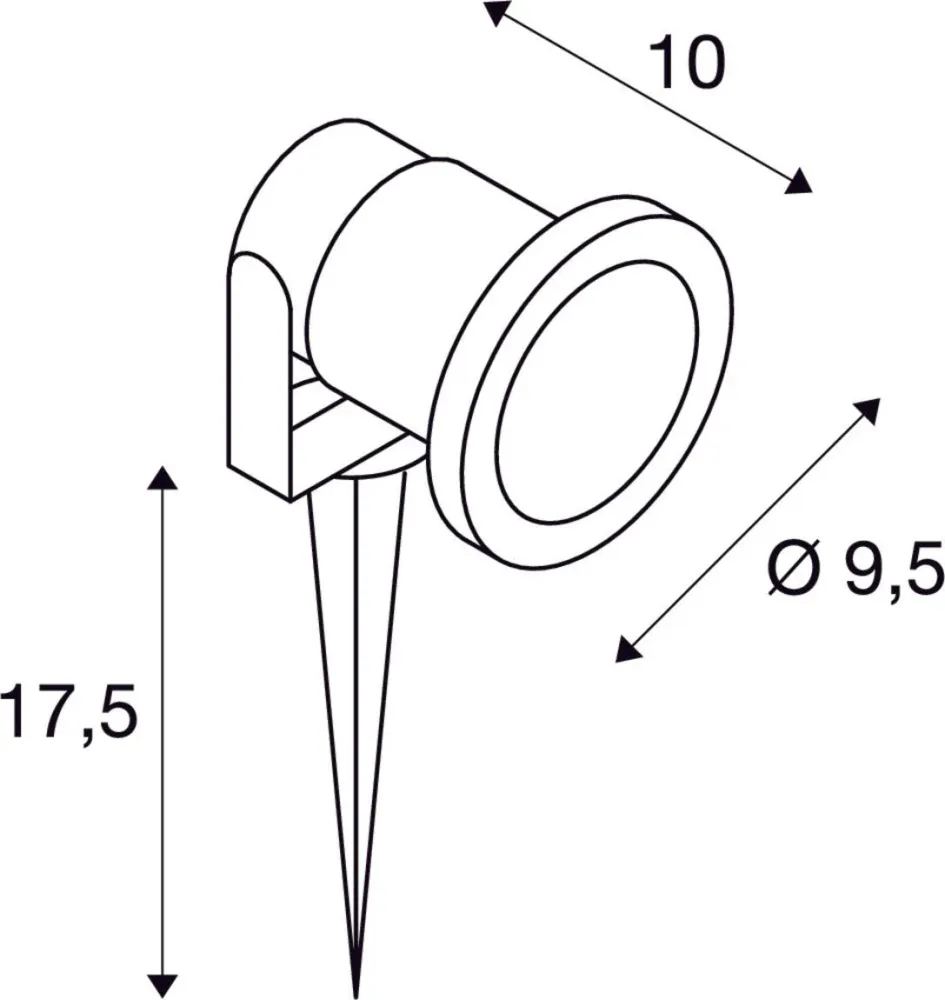 SLV Lampe d'extérieur NAUTILUS 10 IP65 Gris