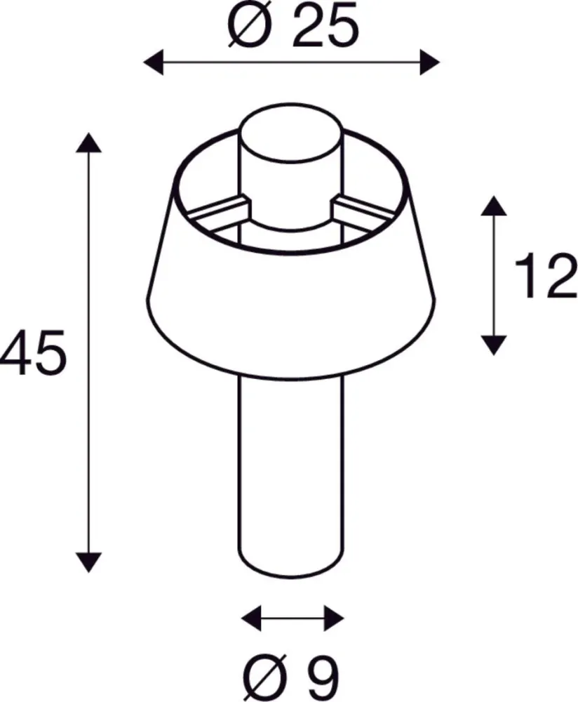 SLV Lampe d'extérieur PHOTONI 45 IP65 Noir