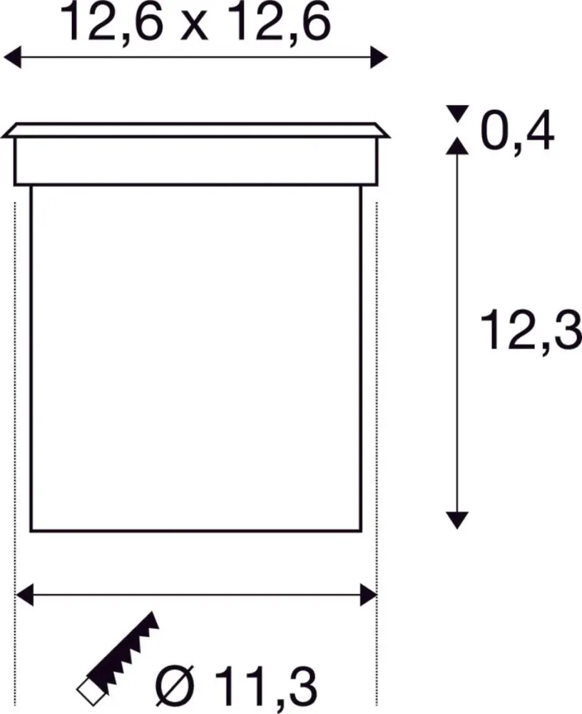 SLV Lampe d'Extérieur ROCCI IP67 Acier Inox