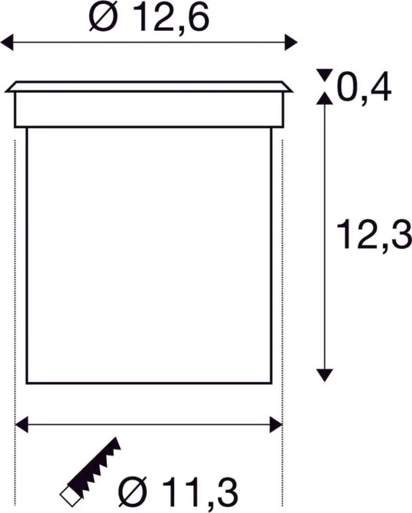 SLV Lampe d'Extérieur ROCCI IP67 Acier Inox