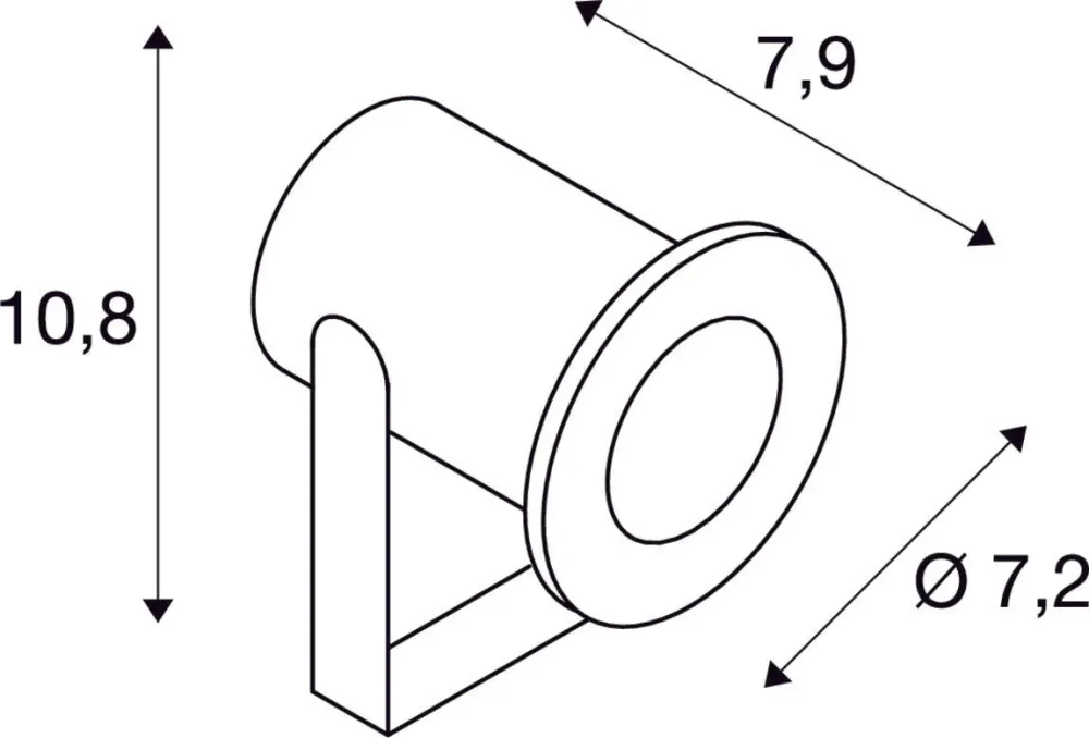 SLV Lampe d'extérieur DASAR®PROJECTOR IP68 Acier Inox