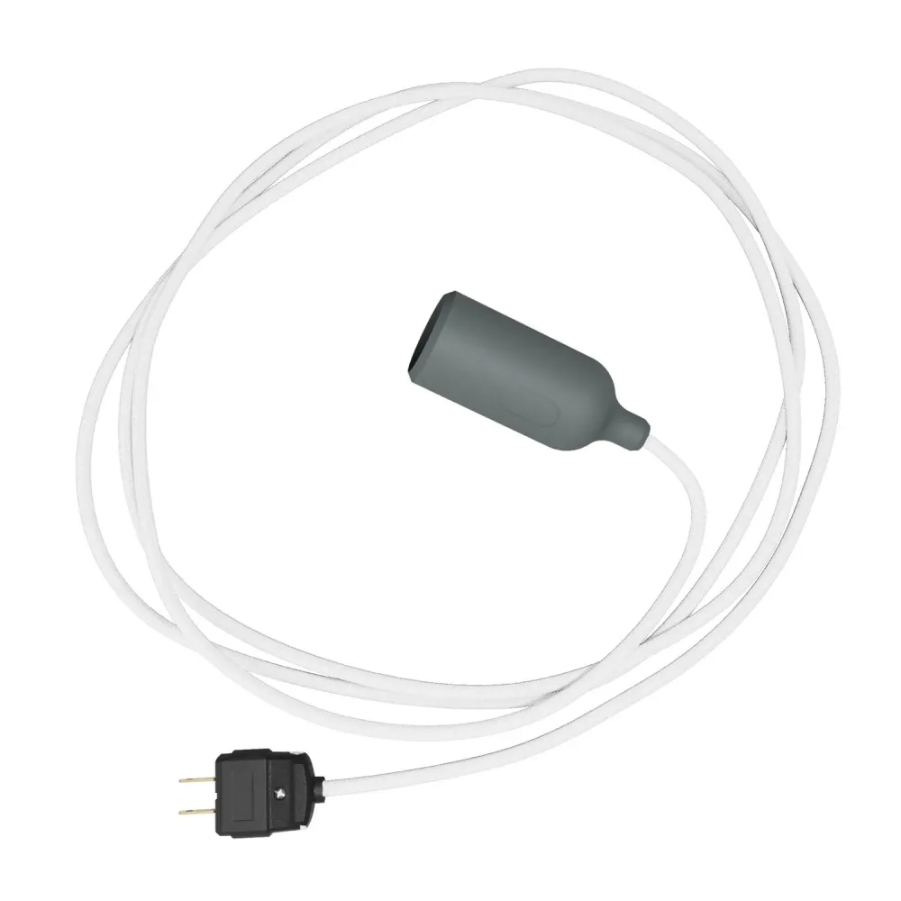 Snake - Lampe en silicone avec interrupteur et fiche - Gris