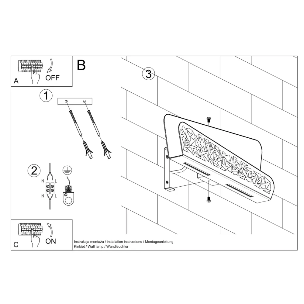 Applique murale Sollux Lighting Aliza 2L, culot G9 blanc
