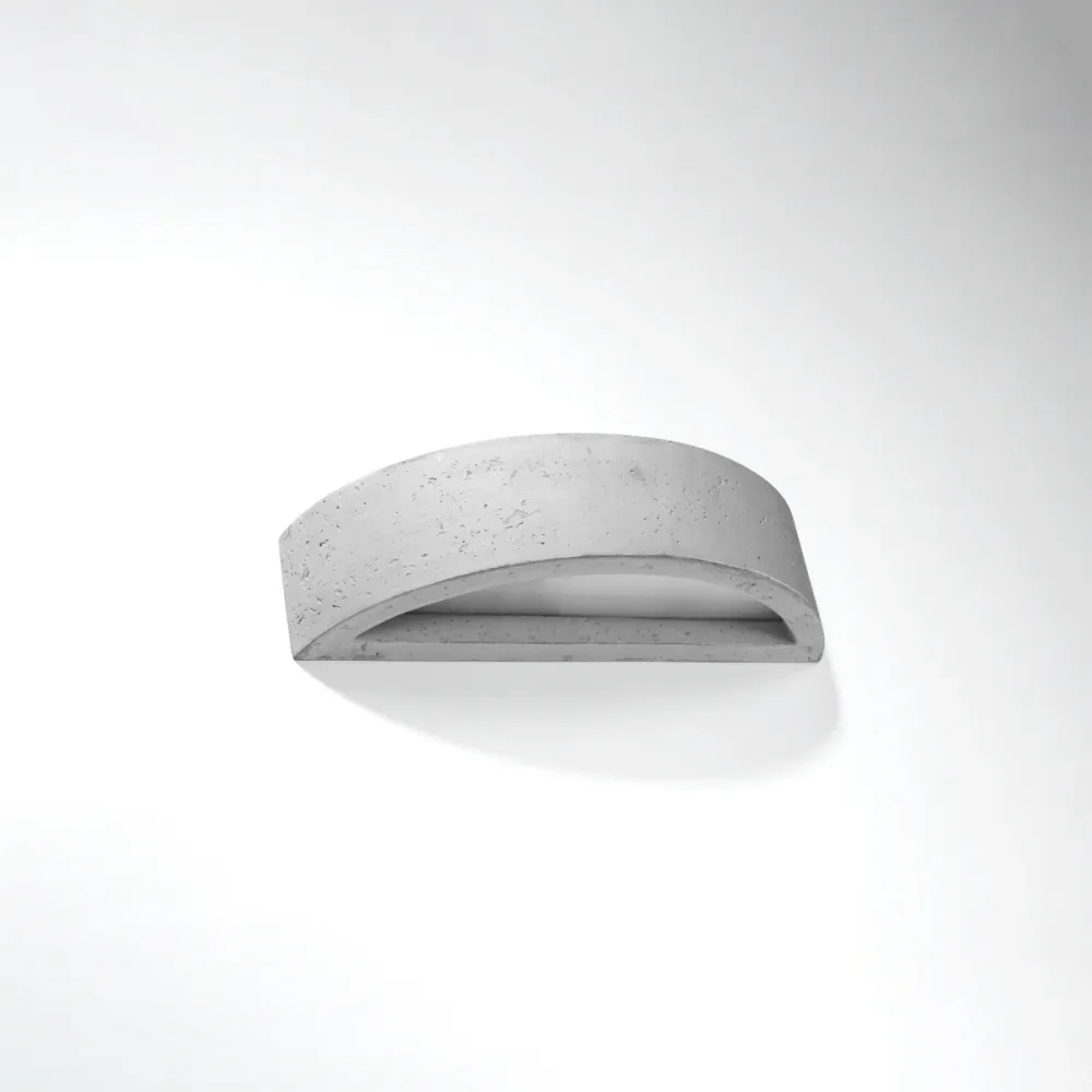 Applique murale Sollux Lighting Atena 1L, culot E27, gris