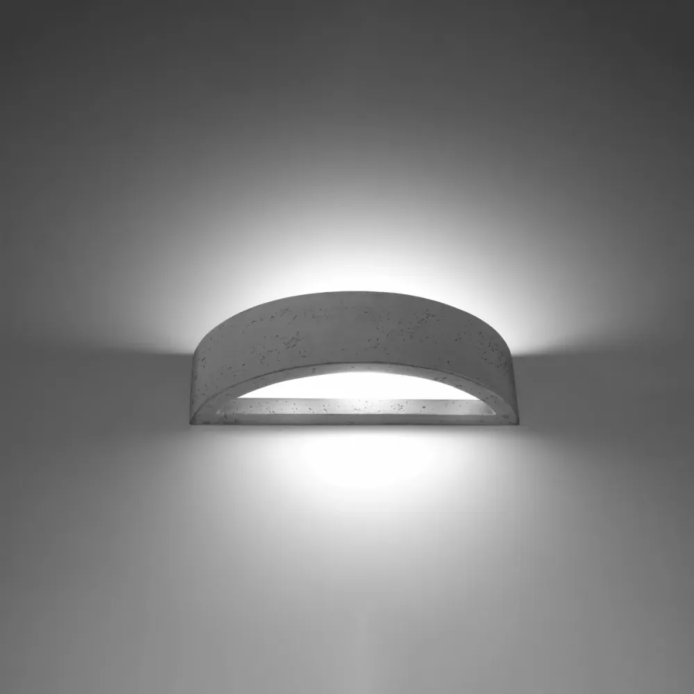 Applique murale Sollux Lighting Atena 1L, culot E27, gris
