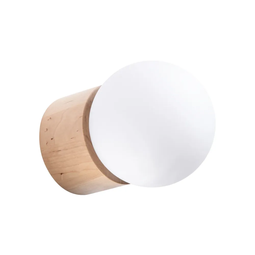 Applique murale Sollux Lighting Boomo 1L G9 en bois naturel