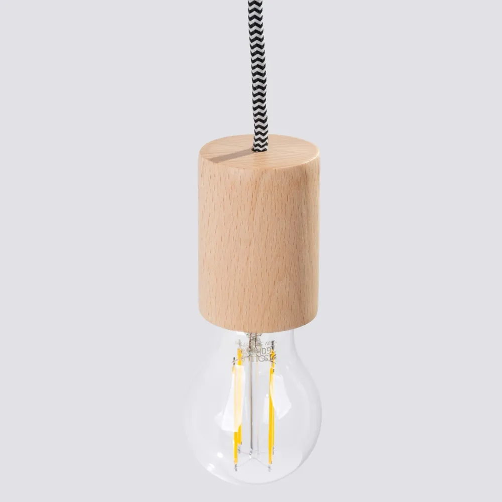 Applique murale Sollux Lighting Nimbi 1L, douille E27, bois naturel