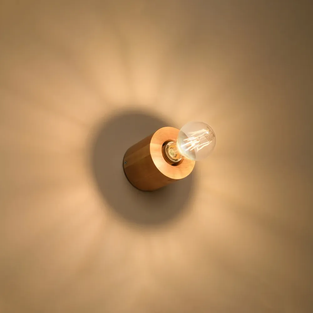 Applique murale Sollux Lighting Salgado 1L en bois E27