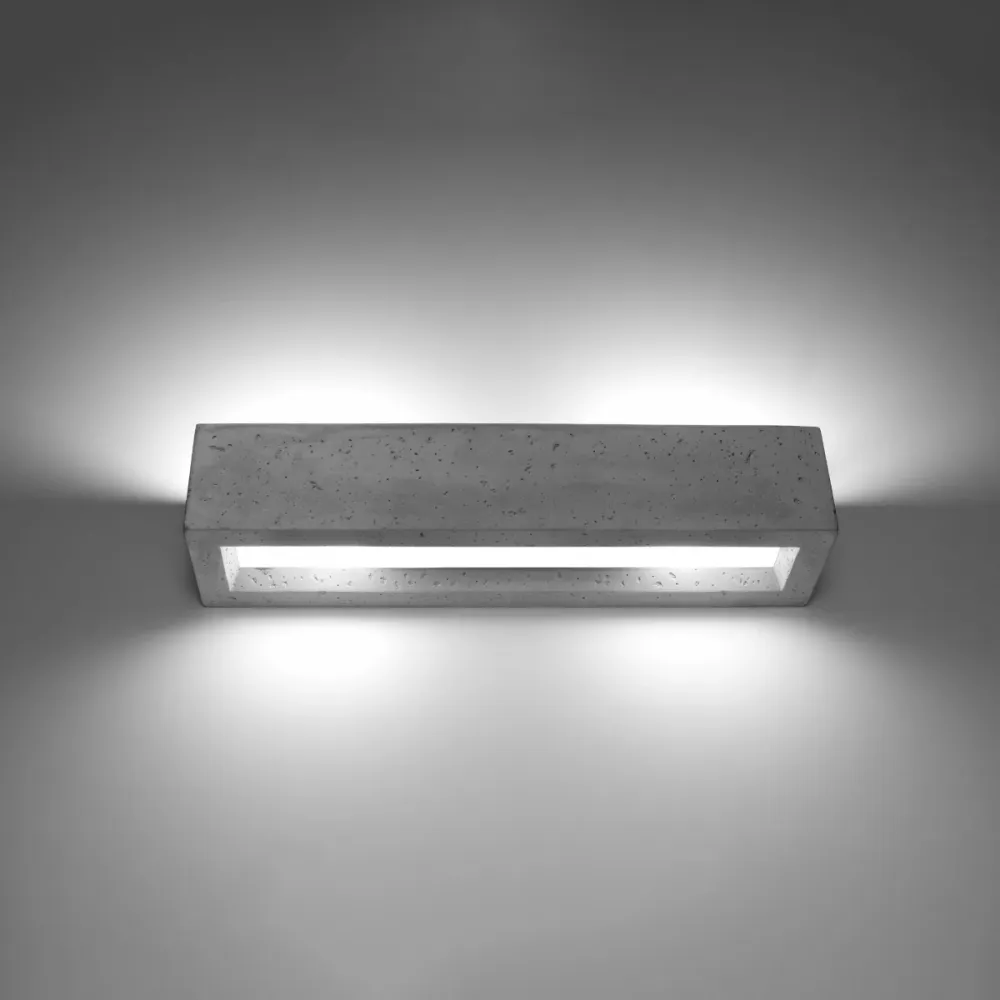 Applique murale Sollux Lighting Vega 2L pour lave-linge, culot E27, grise