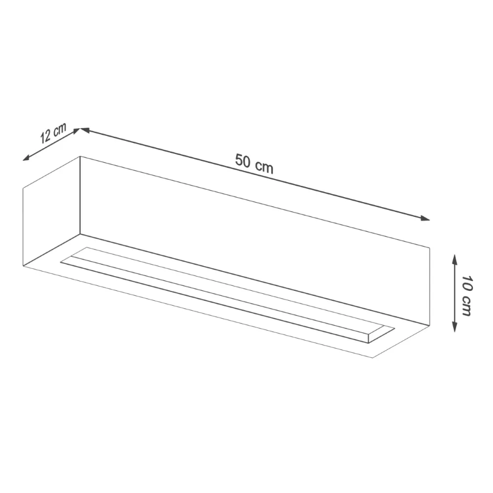 Applique murale Sollux Lighting Vega 2L pour lave-linge, culot E27, grise