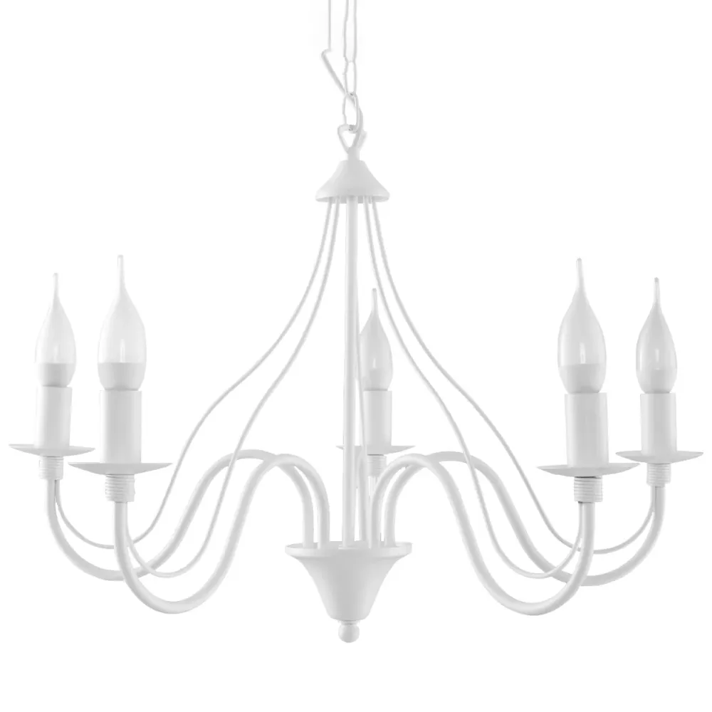 Lustre Sollux Lighting Minerwa 5L E14 White