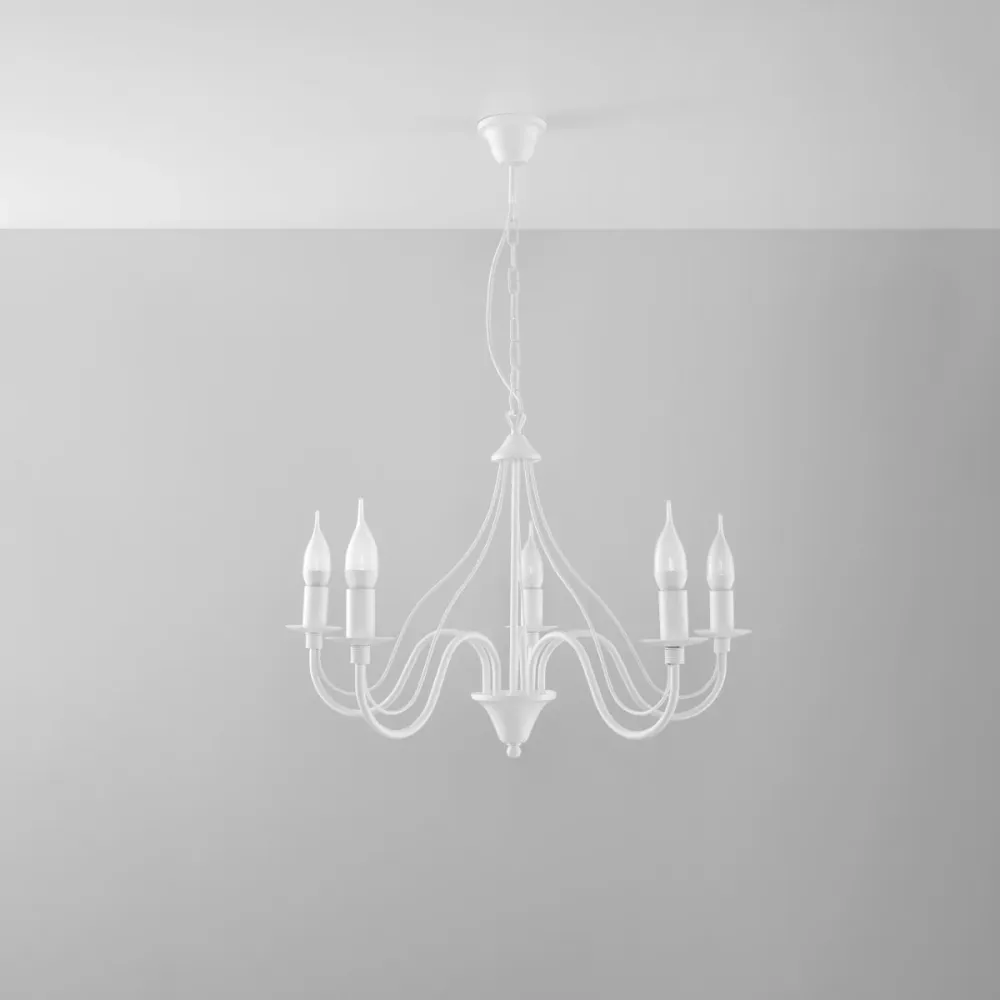Lustre Sollux Lighting Minerwa 5L E14 White