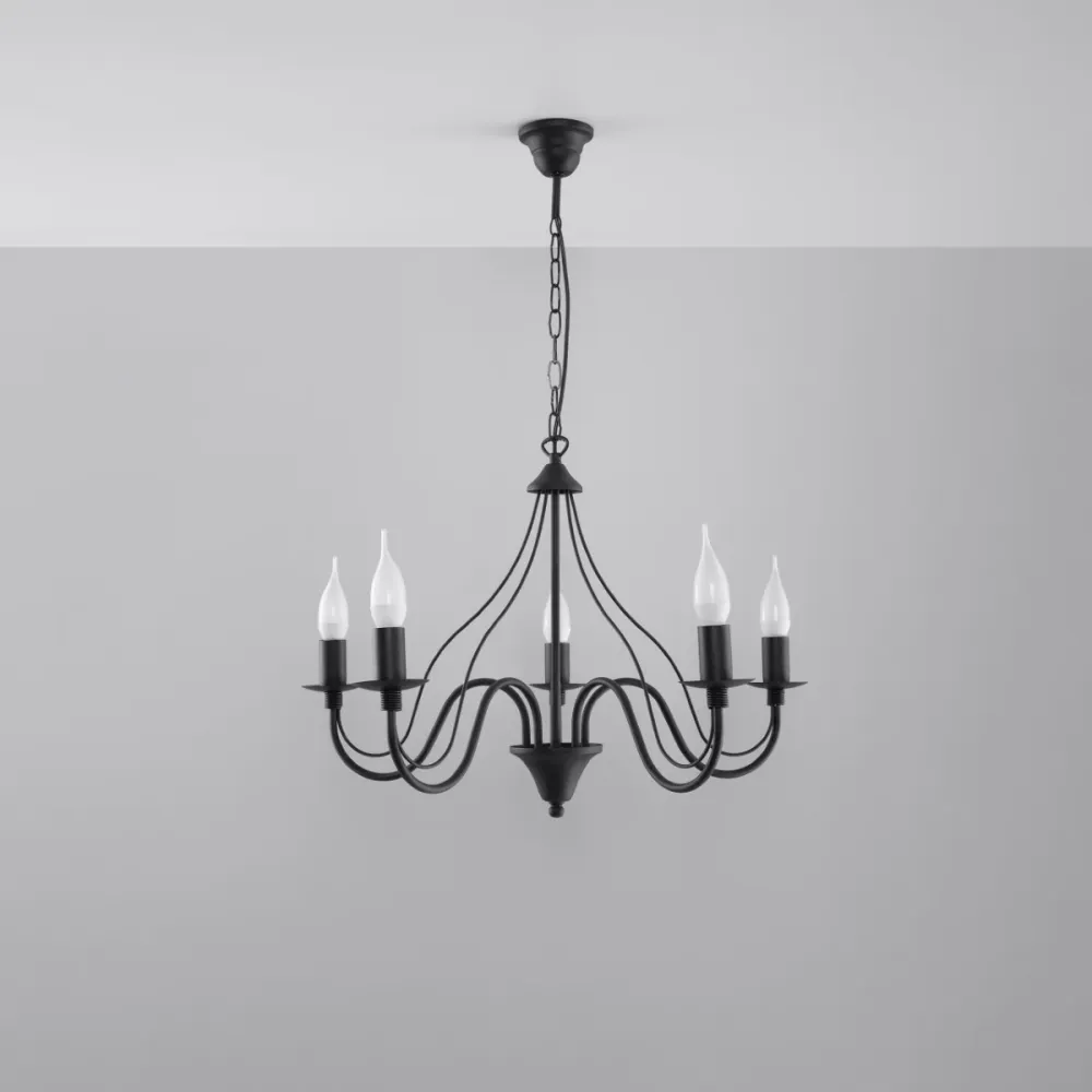 Lustre Sollux Lighting Minerwa 5L E14 White