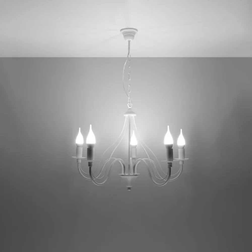 Lustre Sollux Lighting Minerwa 5L E14 White