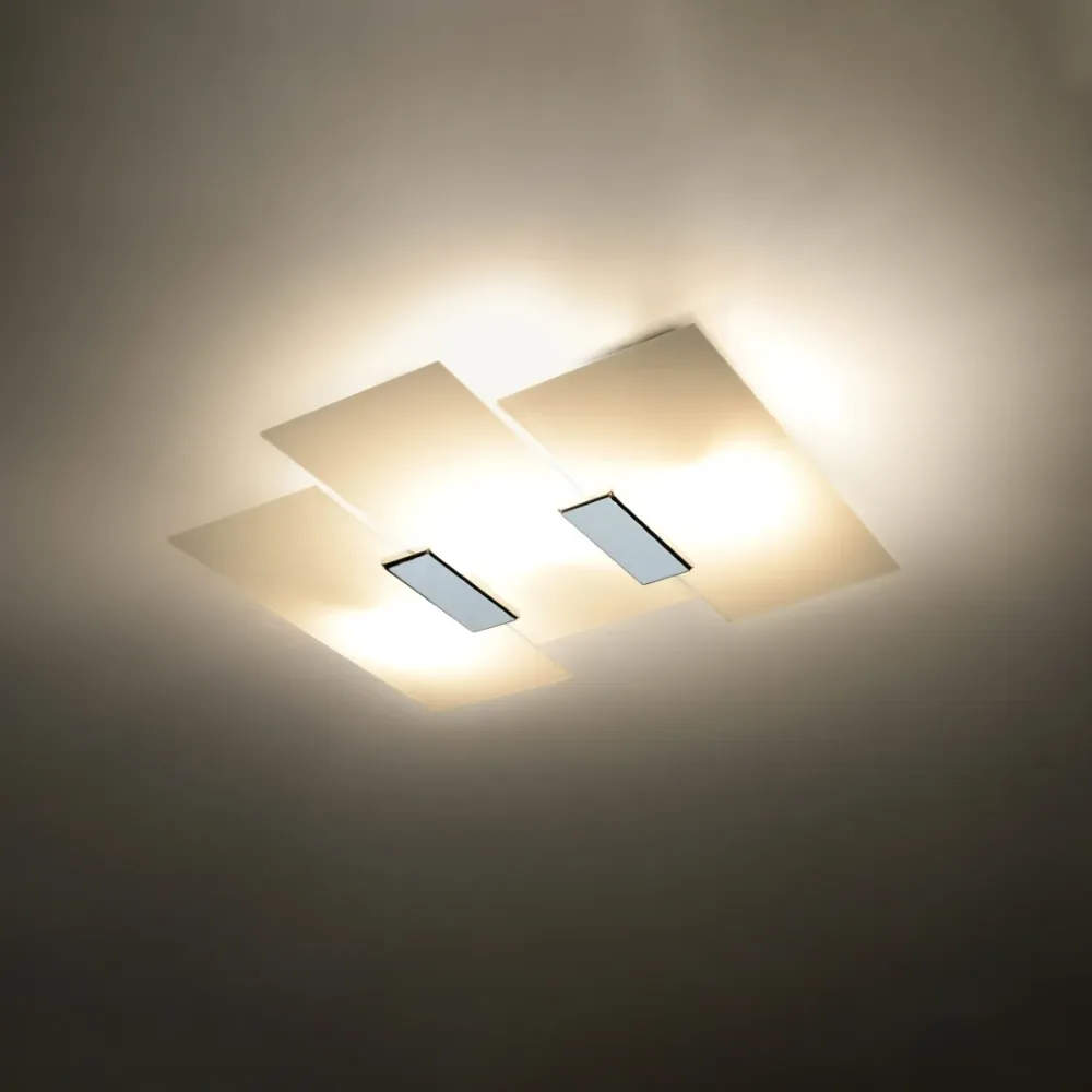 Plafonnier encastré Sollux Lighting Fabiano 3L en acier E27