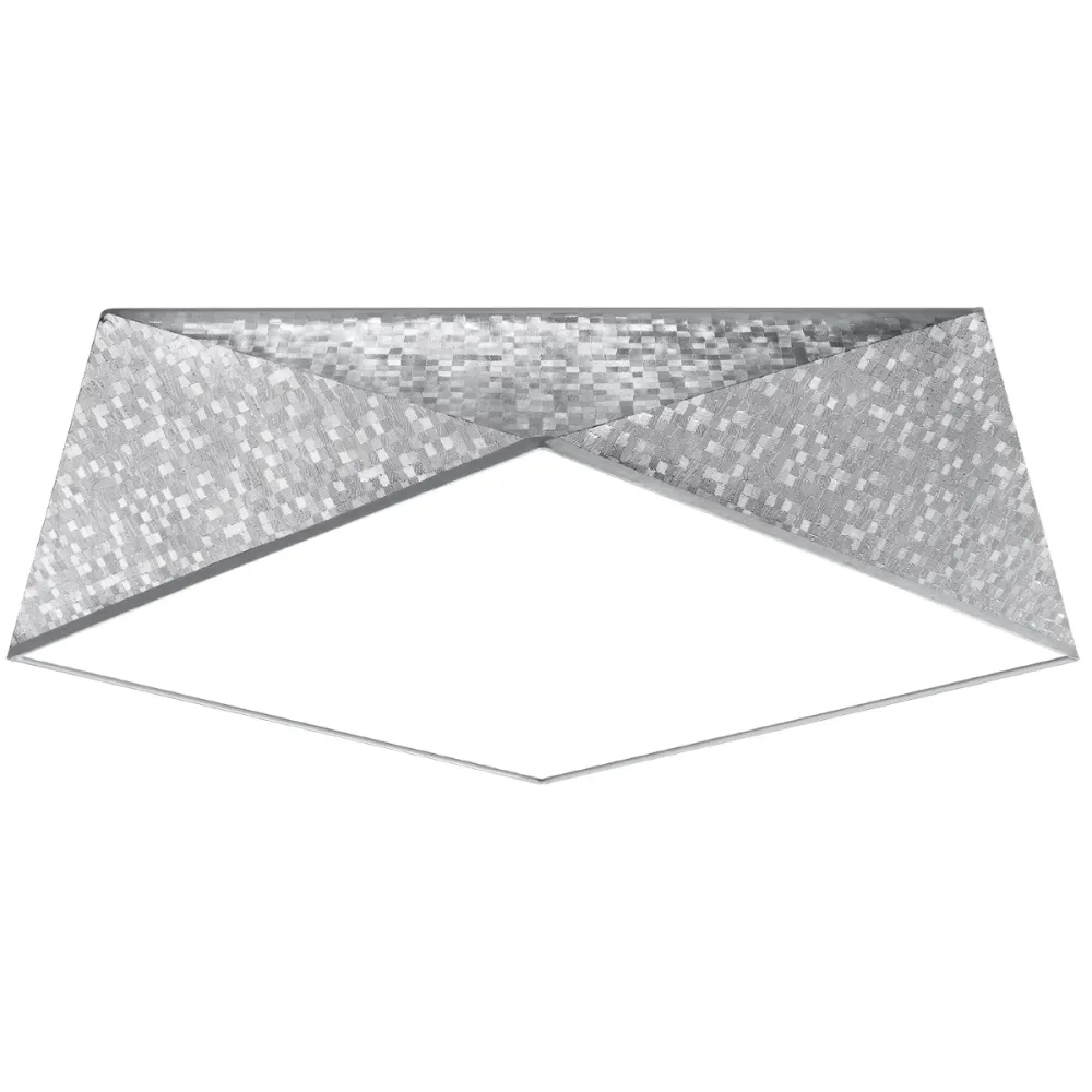 Plafonnier encastré Sollux Lighting Hexa 3L E27 argent