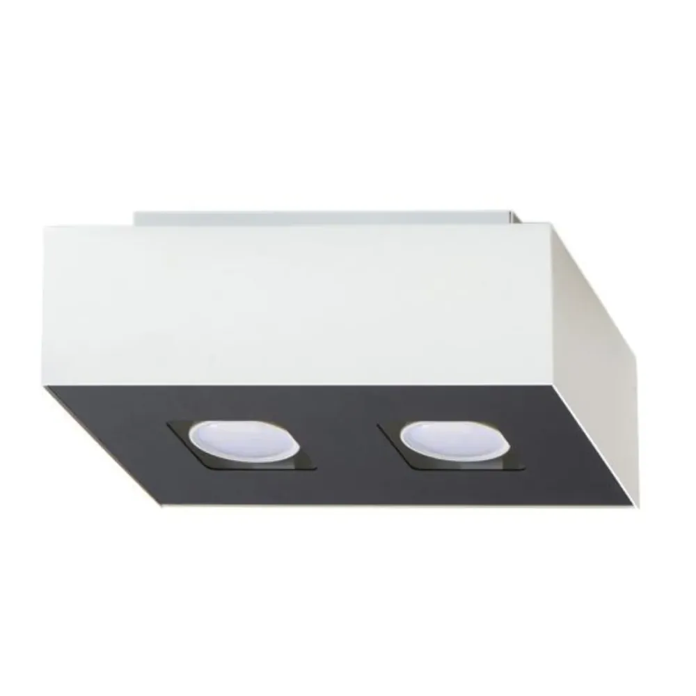 Plafonnier encastré Sollux Lighting Mono 2L GU10 blanc