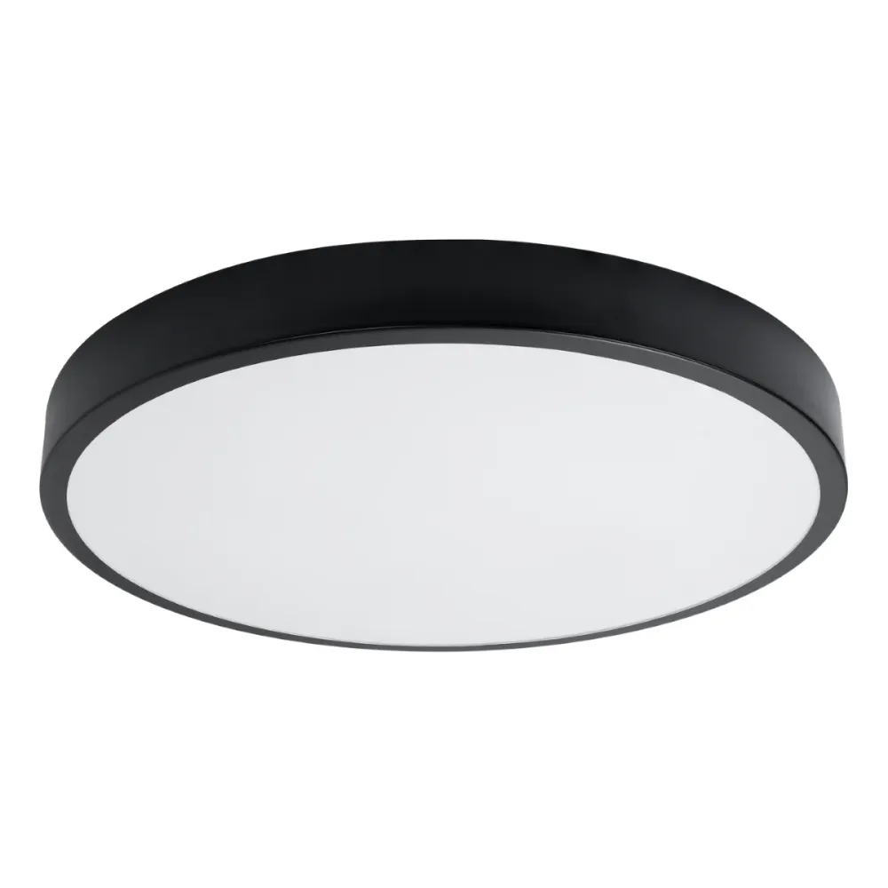 Plafonnier encastré Sollux Lighting Onyx 1L, LED, aluminium, diamètre 30-60 cm Black