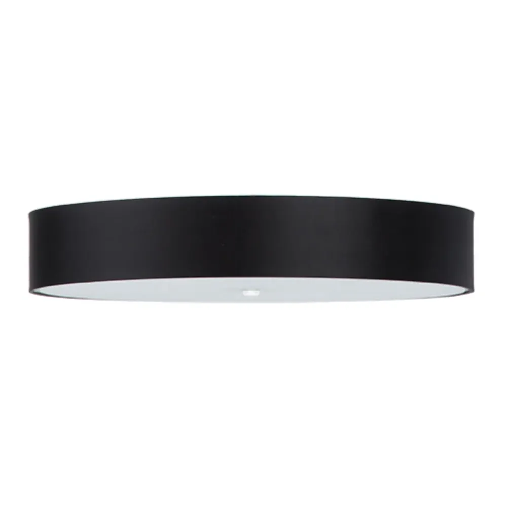 Plafonnier encastré Sollux Lighting Skala 6L, culot E27, tissu Black