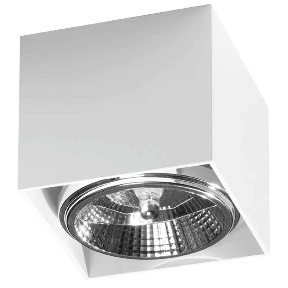 Projecteur de plafond Sollux Lighting Blake 1L en aluminium GU10/ES111 White