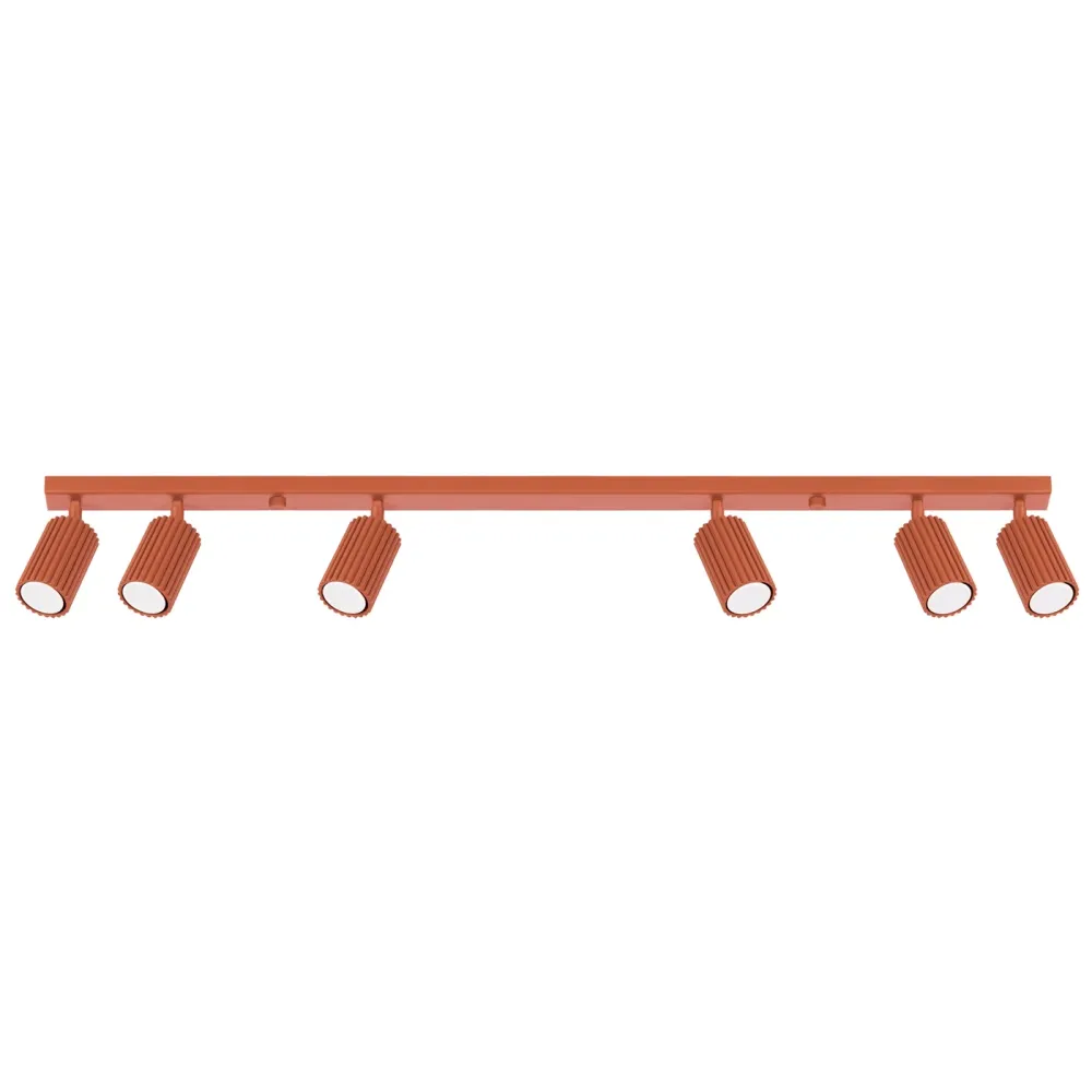 Projecteurs sur rail de plafond Sollux Lighting Karbon 6L GU10 White
