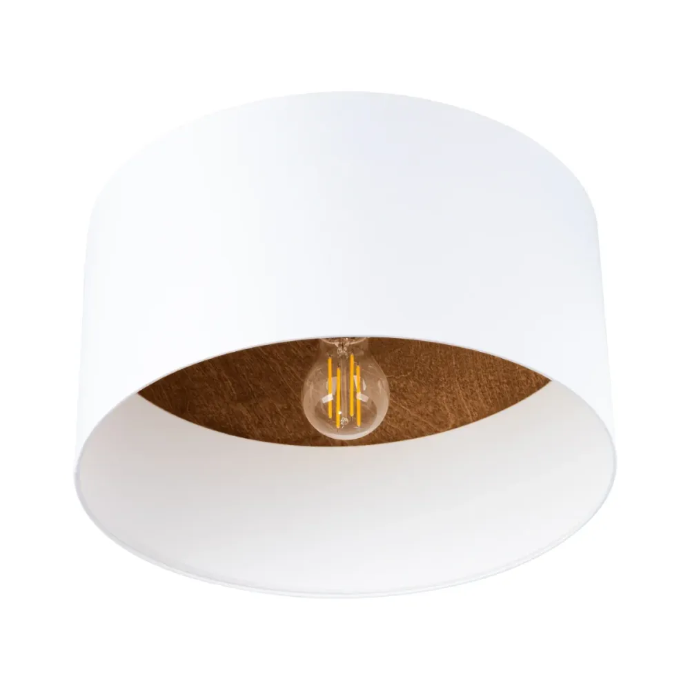 Sollux Lighting Telesto 1L plafonnier encastré E27 textile blanc White