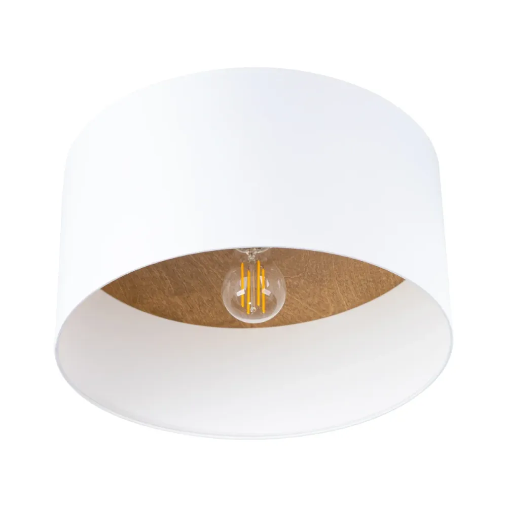 Sollux Lighting Telesto 1L plafonnier encastré E27 textile blanc White