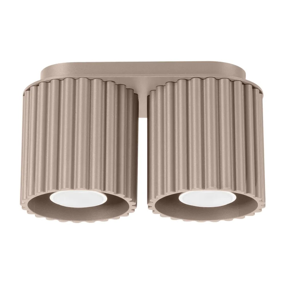 Spots de plafond Sollux Lighting Aura 2L GU10 noirs Black