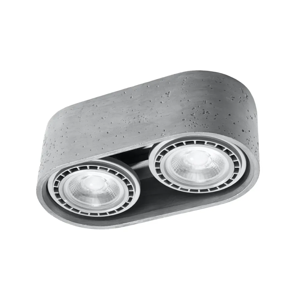Spots de plafond Sollux Lighting Basic 2L GU10/ES111 gris