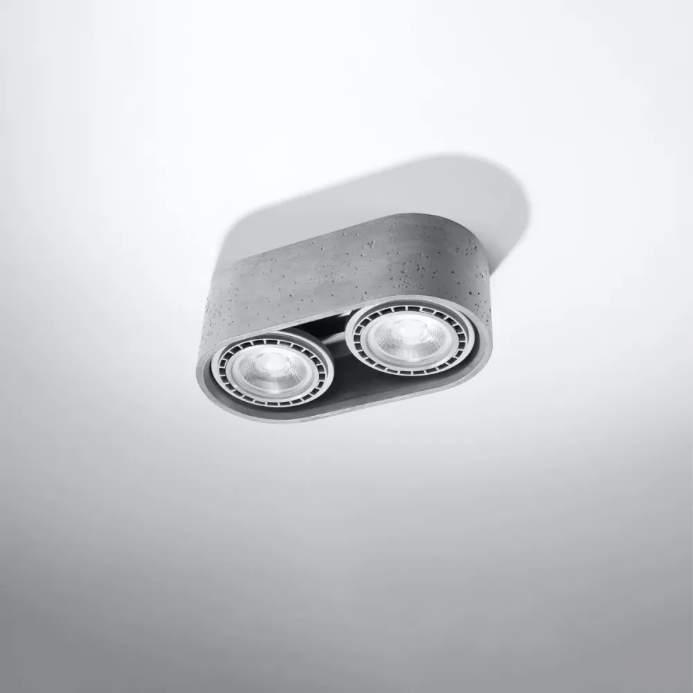 Spots de plafond Sollux Lighting Basic 2L GU10/ES111 gris