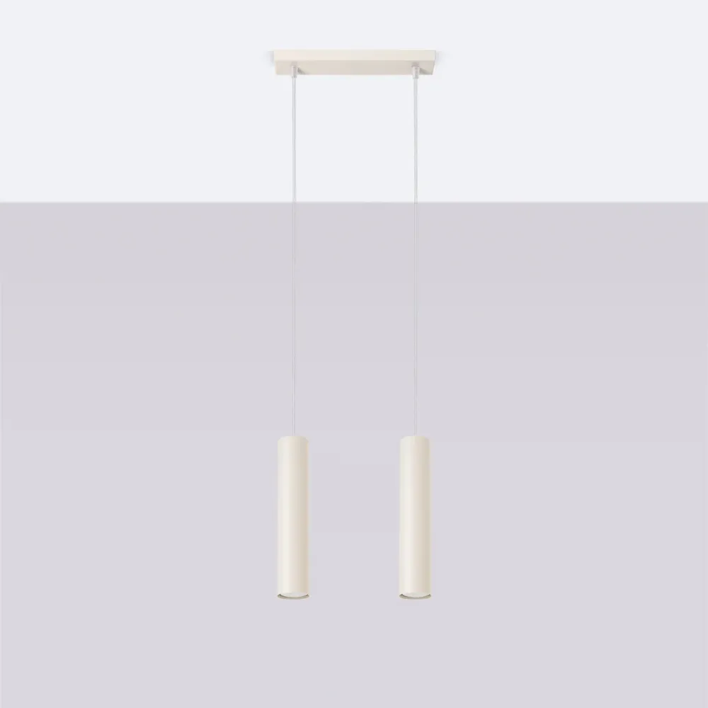 Suspension linéaire Sollux Lighting Lagos 2L GU10 Beige