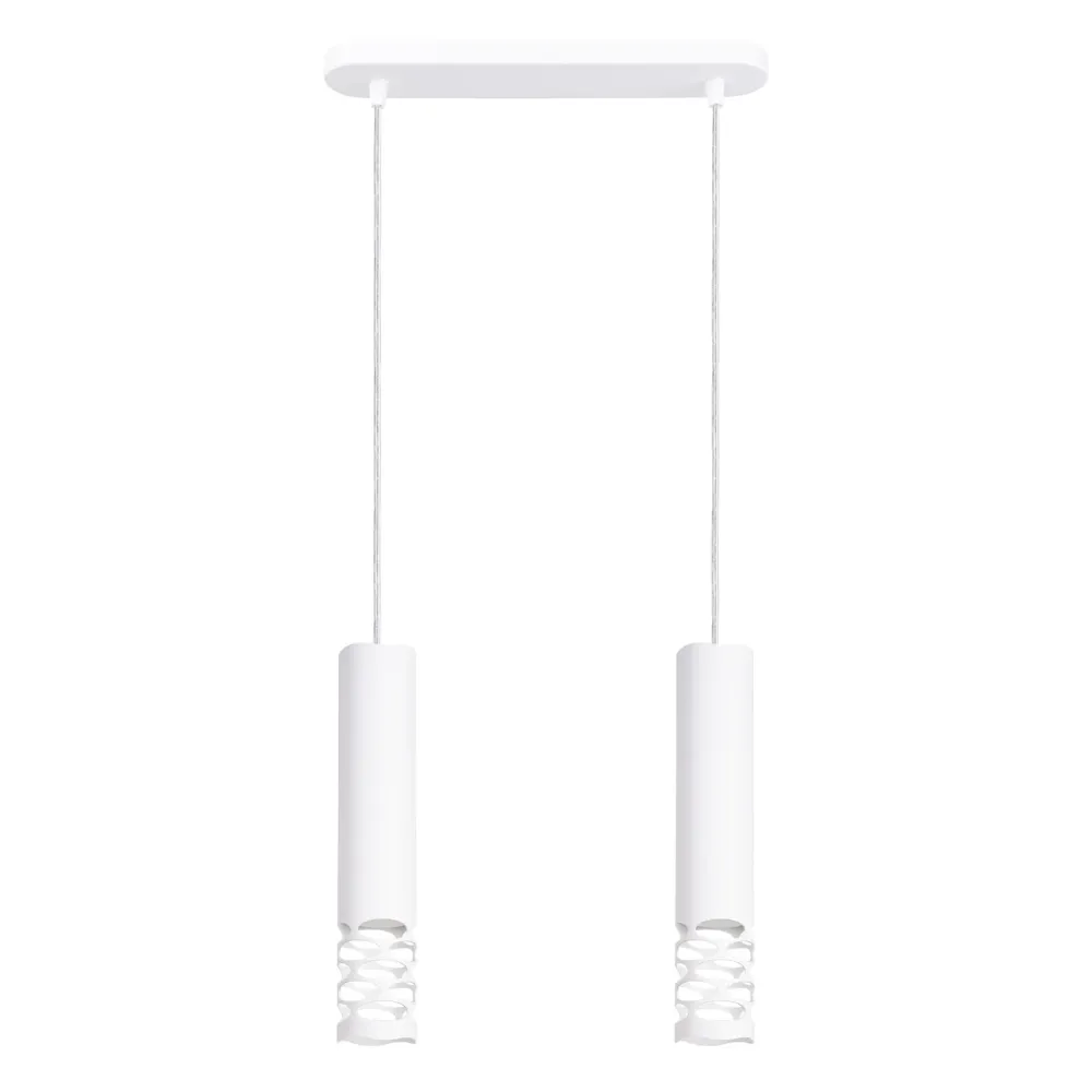 Suspension linéaire Sollux Lighting Liro 2L GU10 blanche