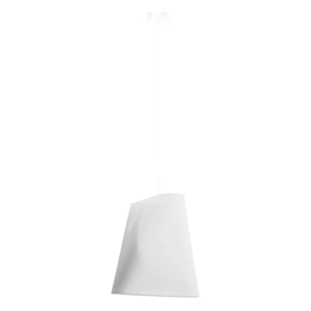 Suspension Sollux Lighting Blum 1L en tissu E27 White