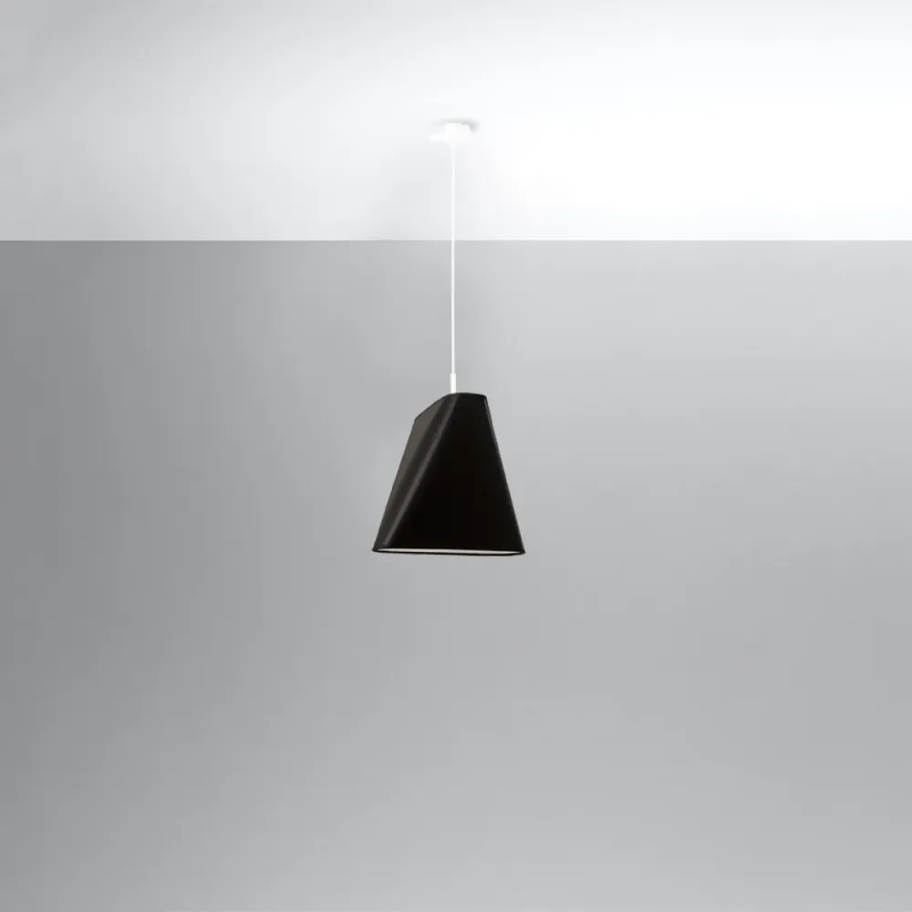 Suspension Sollux Lighting Blum 1L en tissu E27 White