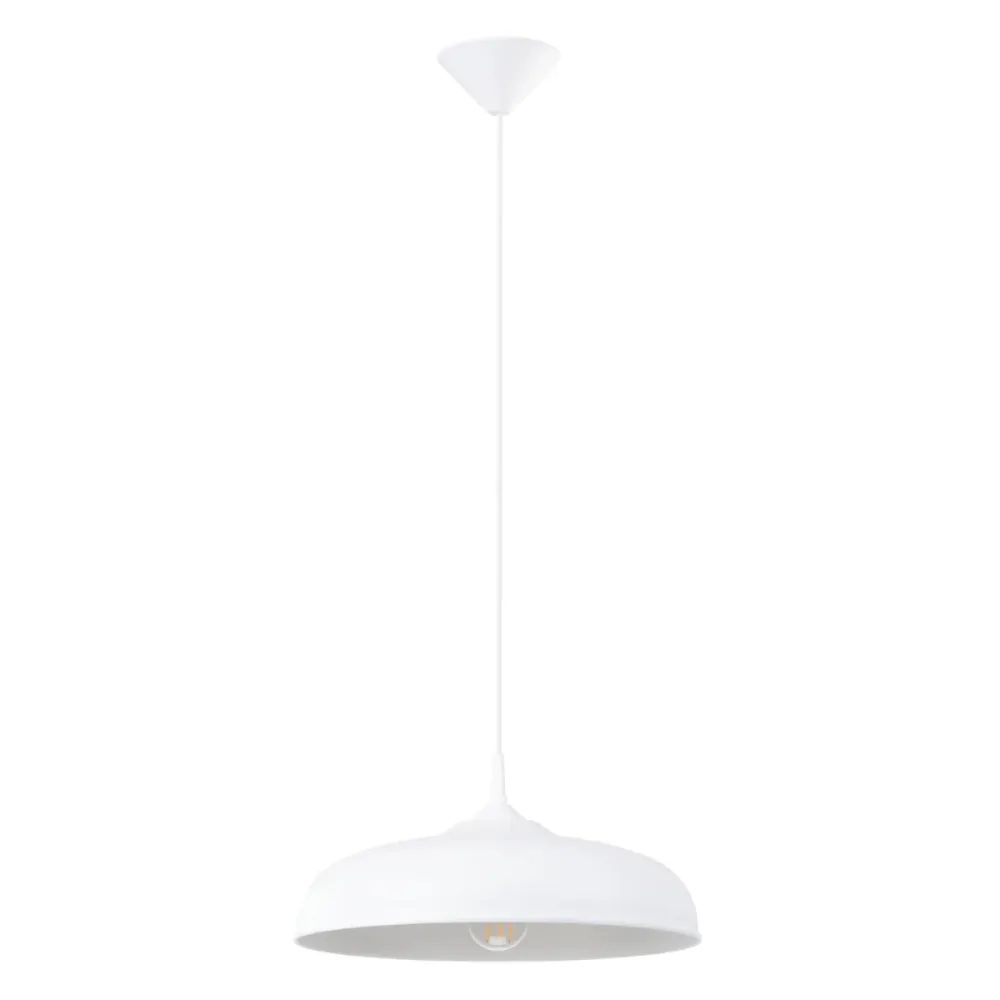 Suspension Sollux Lighting Gina 1L en acier E27 White