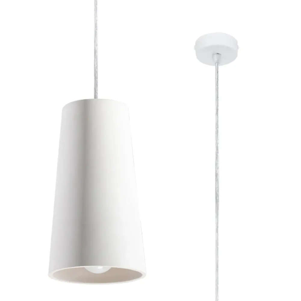Suspension Sollux Lighting Gulcan 1L E27 blanche