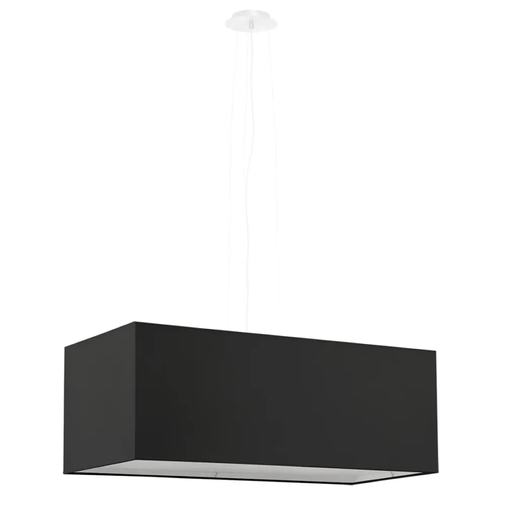 Suspension Sollux Lighting Santa 3L, culot E27, noire